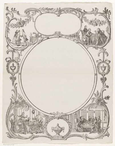 Frame with Scenes from Daily Life