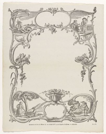 Frame with Scenes from Daily Life