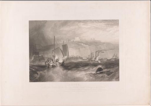 Ships at Dover in heavy weather