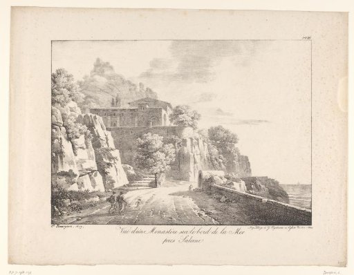 View of a monastery on the coast near Salerno