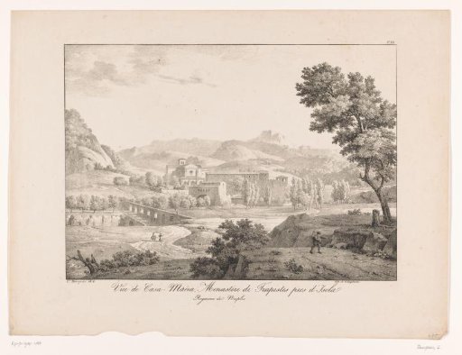 View of the Trappist monastery Casa-Maria in the Kingdom of Naples
