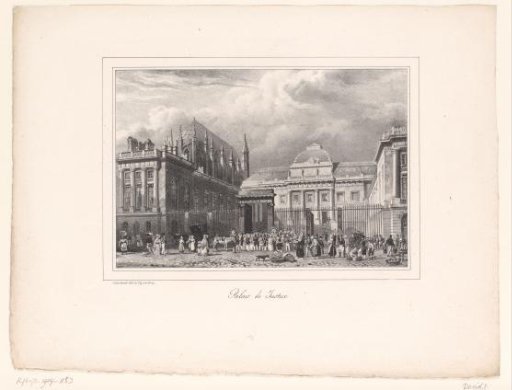 View of the Palace of Justice in Paris