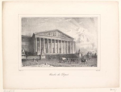 View of the Palais Bourbon in Paris