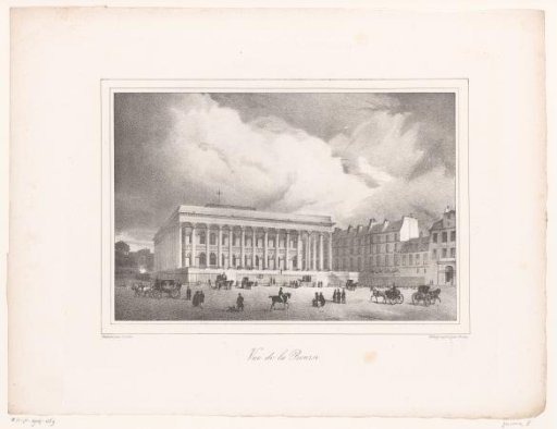 View of the Stock Exchange Building in Paris
