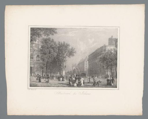 View of the Boulevard des Italiens in Paris