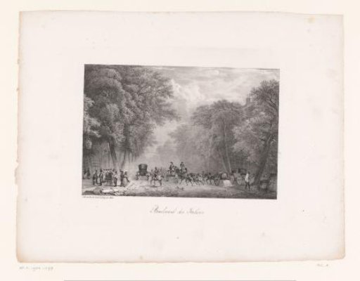 View of the Boulevard des Italiens in Paris