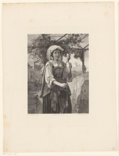 Spinning Woman Under an Open Shed