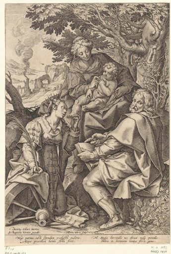 Holy Family, accompanied by Catherine of Alexandria
