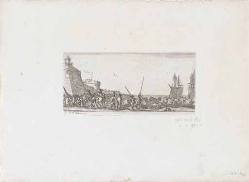 Harbour with a crowd on the quay