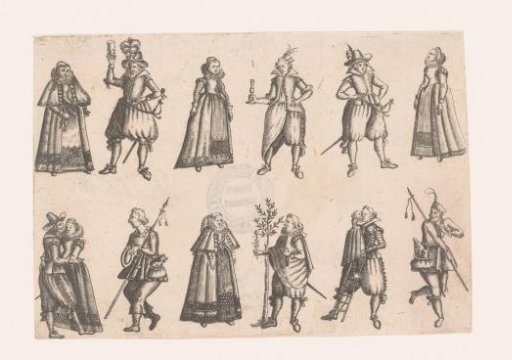 Study of twelve figures