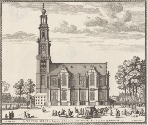 View of the Westerkerk in Amsterdam