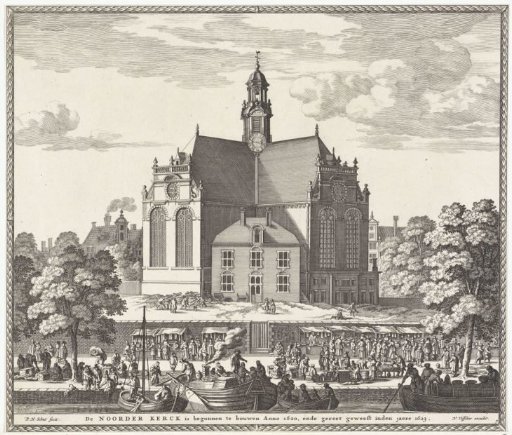 View of the Noorderkerk in Amsterdam