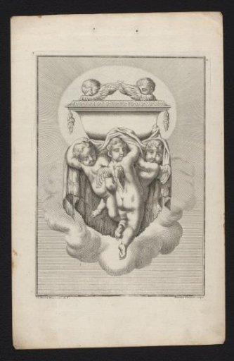 Three Putti Carrying a Vase