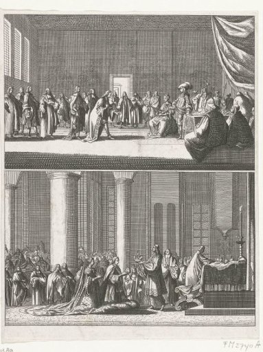 The coronation of the Prince and Princess as King and Queen of England, 1689