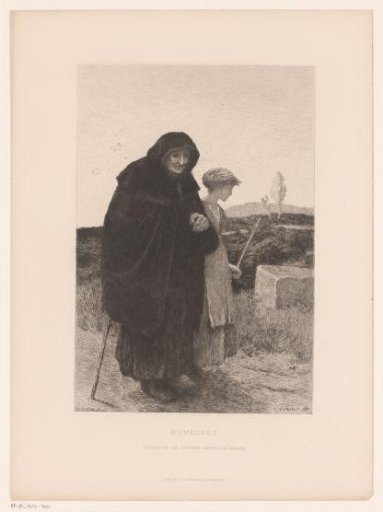 Landscape with a blind old woman and a young girl