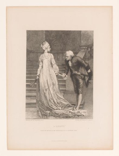 Gentleman bidding farewell to a lady