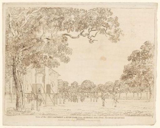 Military parade at the military camp