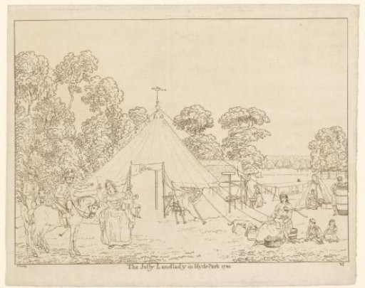 Families at the military camp