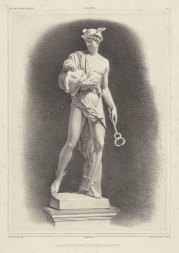 Sculpture of Mercury taking care of young Bacchus