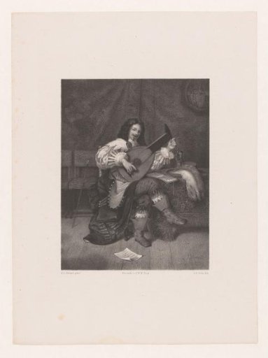 Singing man with lute