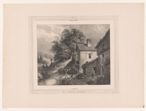 Hill Landscape with House Situated by a Pond