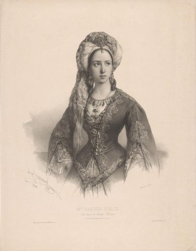 Portrait of Rachel Félix as Roxane in the tragedy Bajazet
