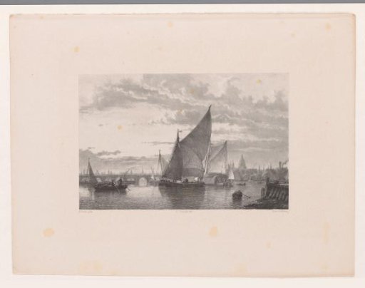 Sailing boats on the Thames at London