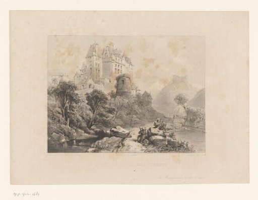 Mountain landscape with a castle