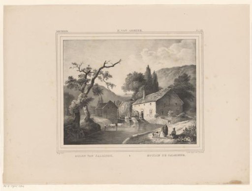 Landscape with watermill at Salzinnes