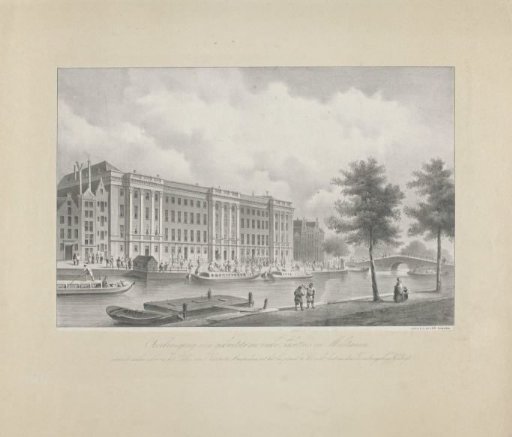 View of the Palace of Justice where the wounded from the Ten Days' Campaign are being transported, 1831.