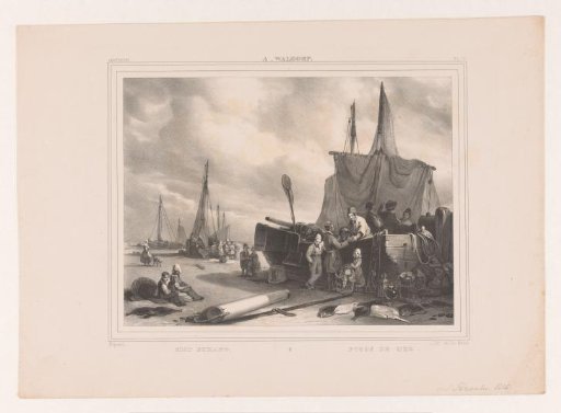 Unloading boats on the beach