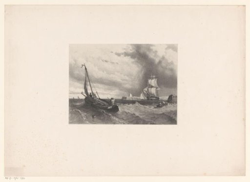 Seascape with Harbour and Various Boats