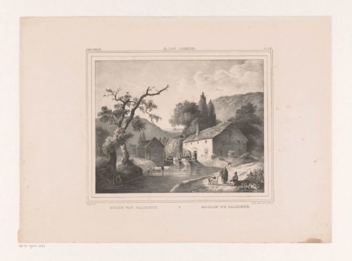 Landscape with ruin and a fountain