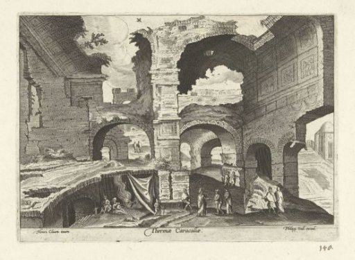 View of the ruins of the Baths of Caracalla