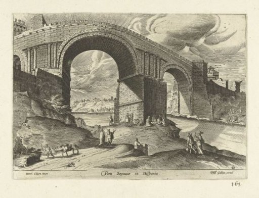 View of a bridge of the city of Segovia