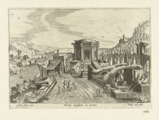 View of a ruin of a Greek hunting temple