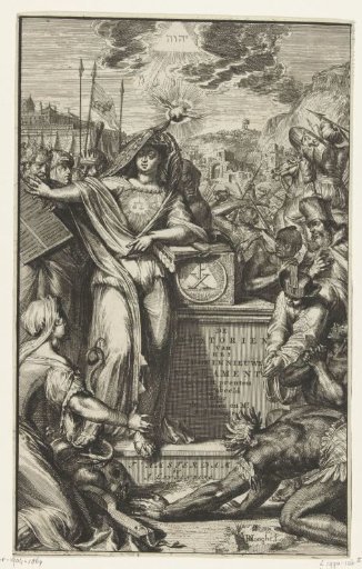 Title page for: Henricus Vos, *All the most important histories of the Old and New Testament. Represented in excellent art plates*, 2 vols., Amsterdam, 1703.
