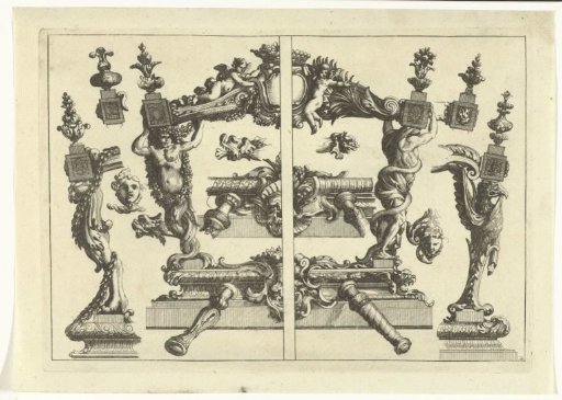 Frame for the back of a carriage.