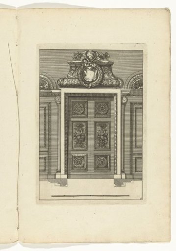 Double door with six panels