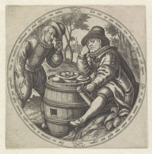A Man Refusing Another Man at His Table