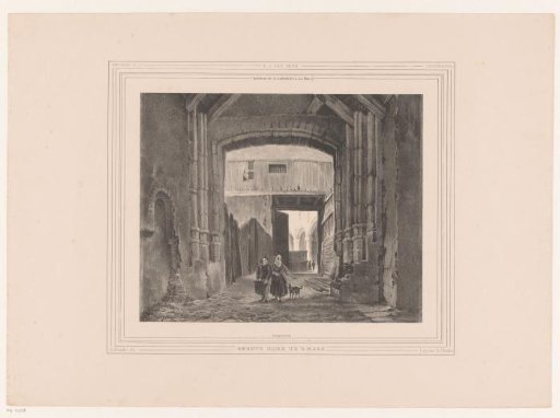 Two Figures Walking Through an Alley