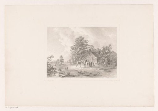 Riders in front of an inn