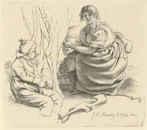 Milking woman