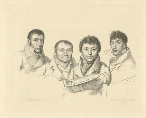 Portraits of H. Lageman, Ch. Dubois, G.J. Michaëlis and A. van den Bos