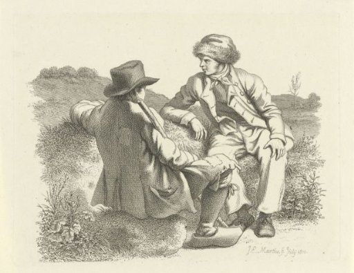 Two men in a landscape