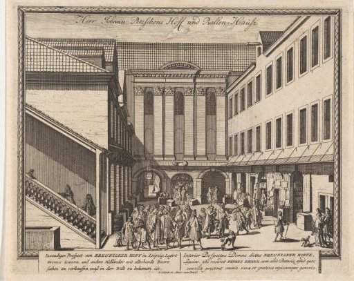 Print shop of Pieter Schenk at the Leipzig Fair