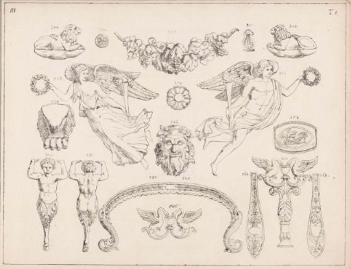 Angels, lions and garland