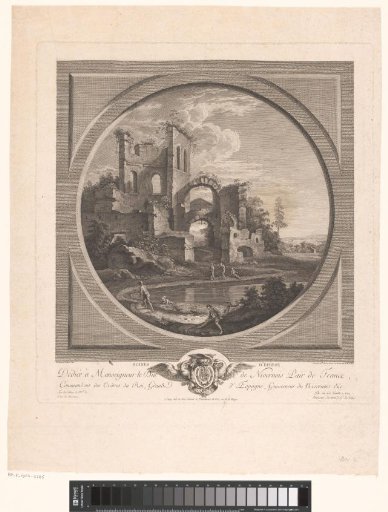 View of a Ruin in Ephesus with Figures along a Path by the Water