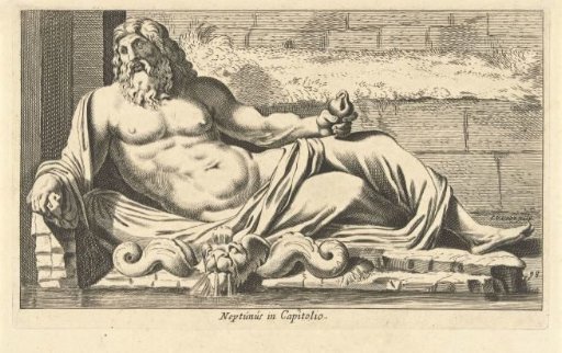 Statue of Neptune at a fountain on the Capitoline Hill in Rome