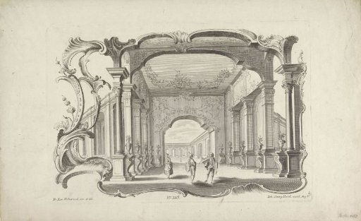 Gallery in a rocaille cartouche